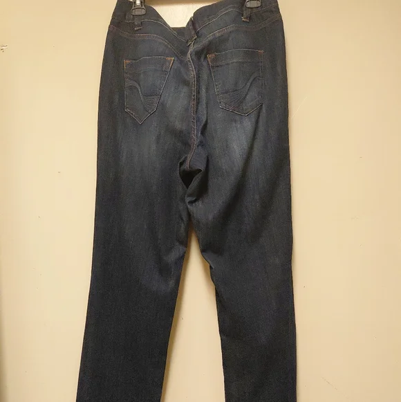 Lane Bryant Womens Dark Wash Straight Leg Jeans Size 14 Tall - Picture 2 of 10